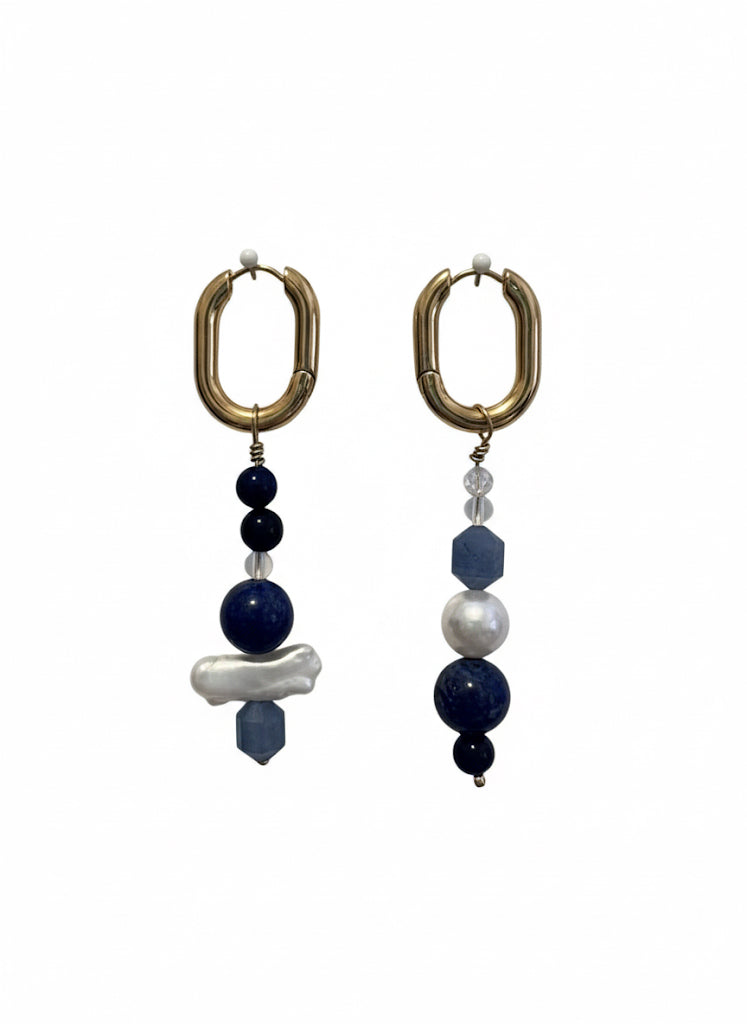 Mismatched Gemstone Earrings