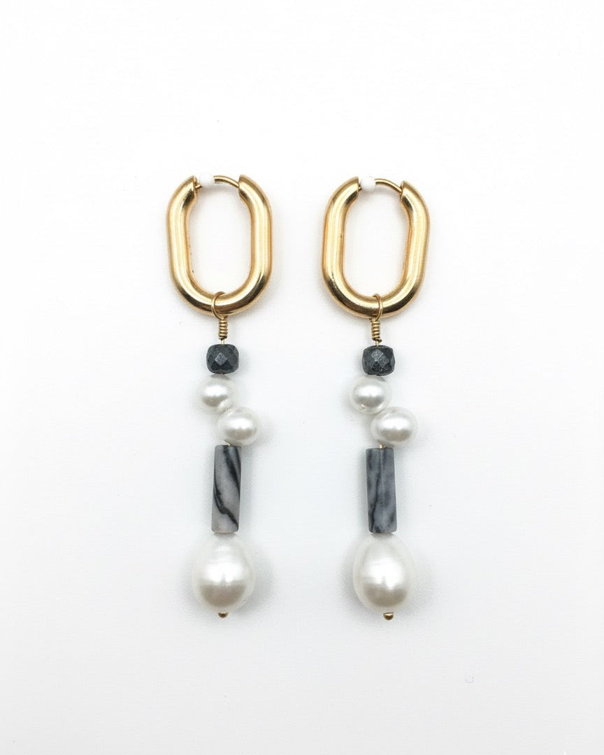 Sky Pearl Drop Earrings