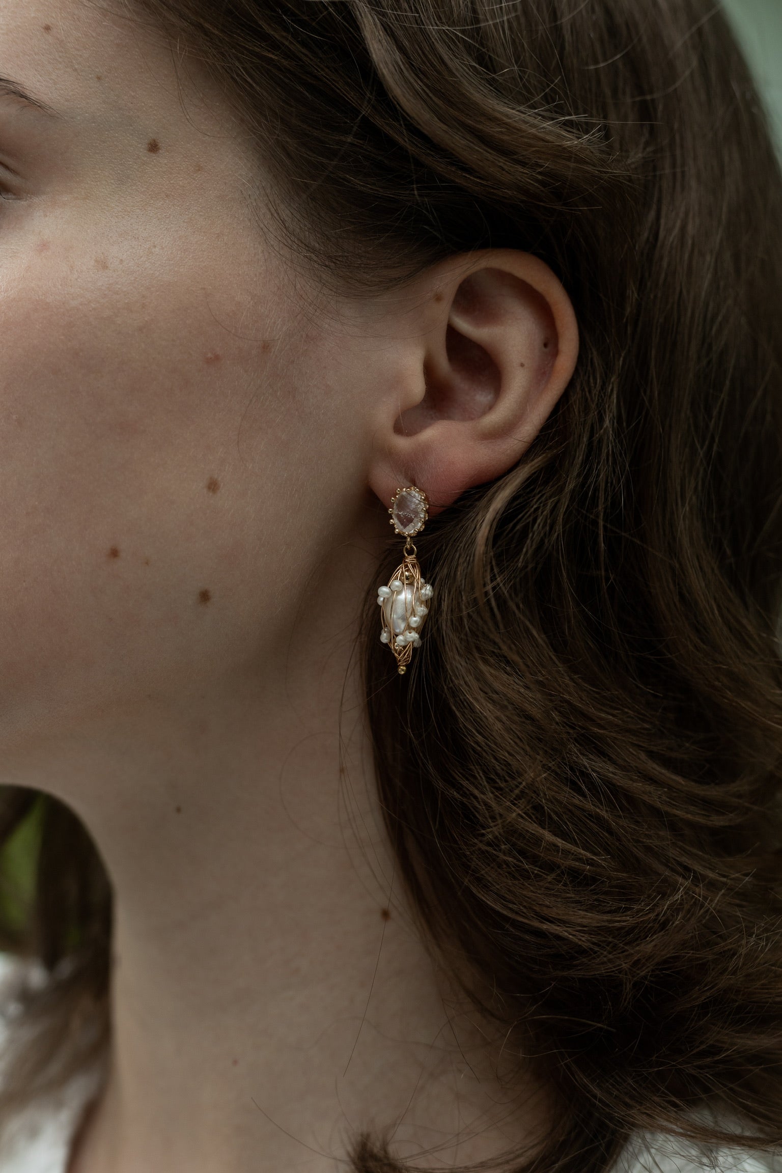 Freshwater Pearl Wired Earrings