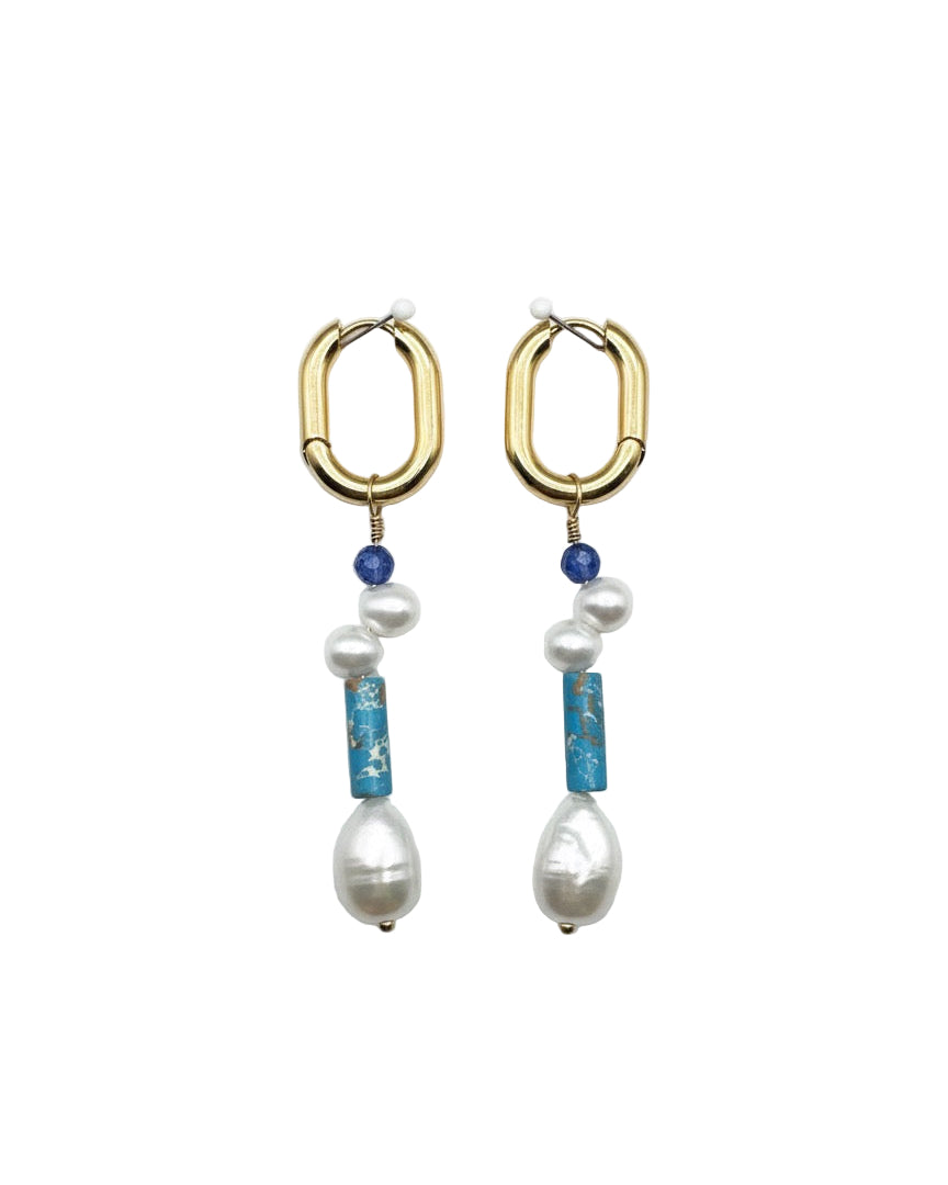 Sky Pearl Drop Earrings