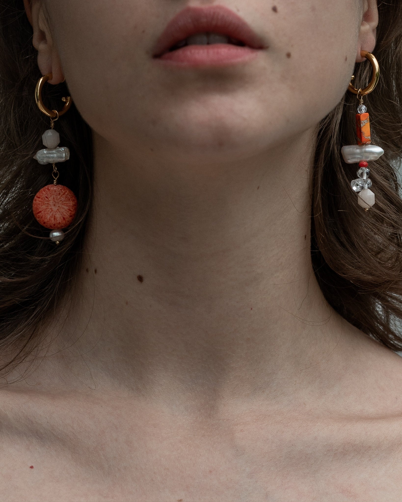 Mismatched Gemstone Earrings