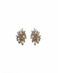 Crystal Bloom Pearl Studs